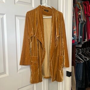 Gold velvet jacket